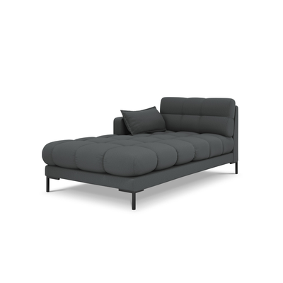 Canapea lounge stanga din textil gri inchis Mamaia