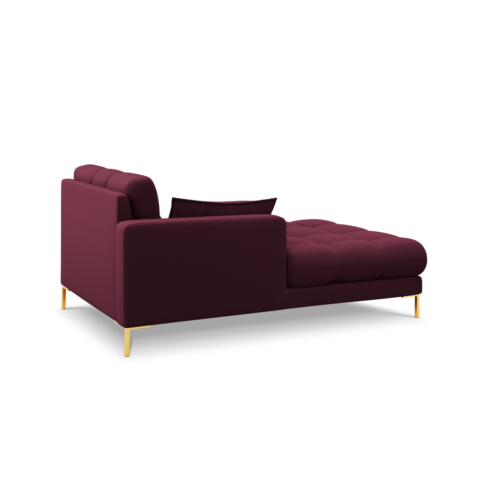 Canapea lounge stanga din textil rosu Mamaia