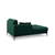 Canapea lounge stanga din textil verde Mamaia