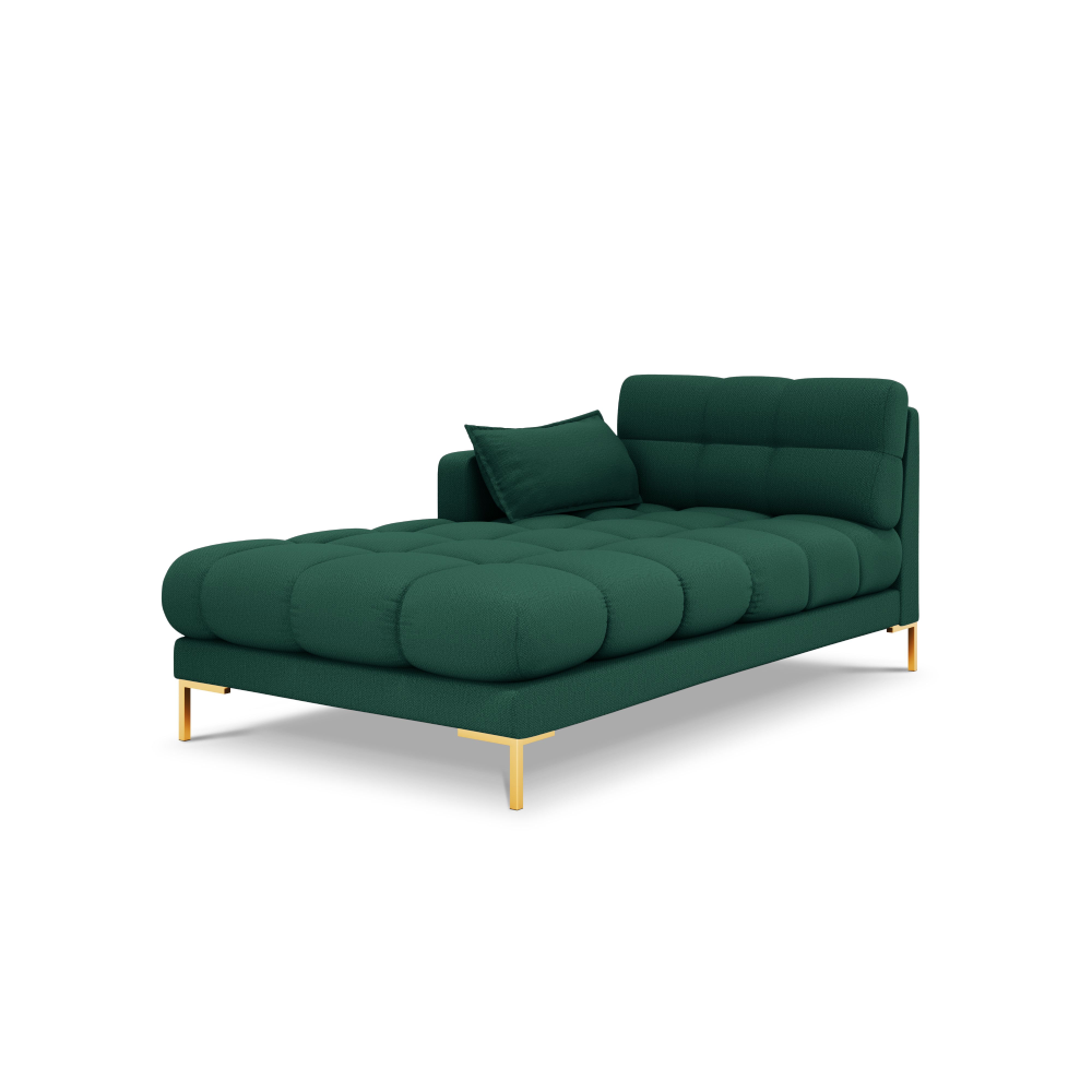 Canapea lounge stanga din textil verde Mamaia