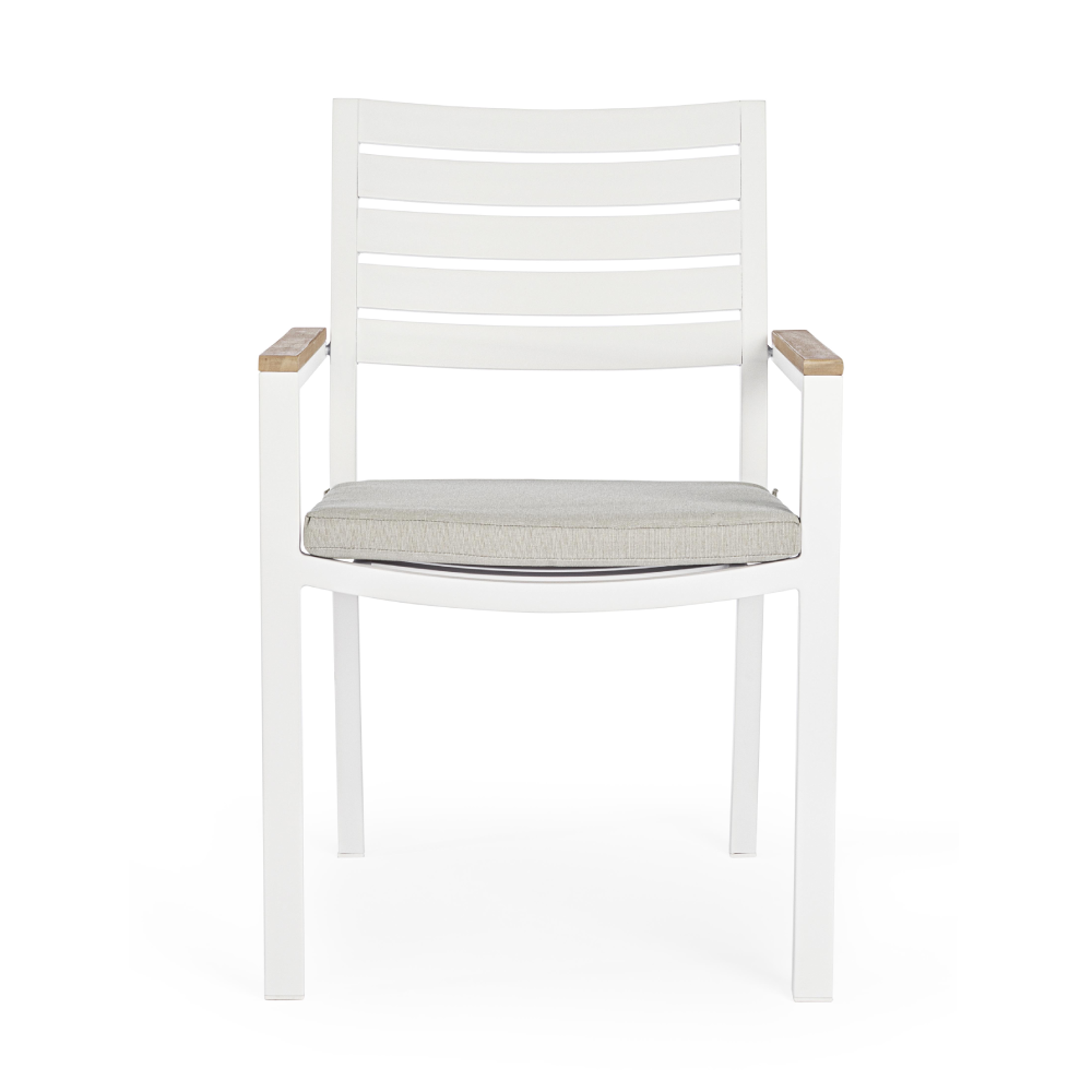 Set 2 scaune exterior albe gri Belmar