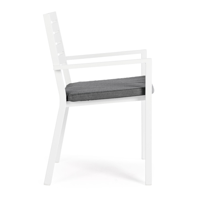 Set 2 scaune exterior albe gri Helina
