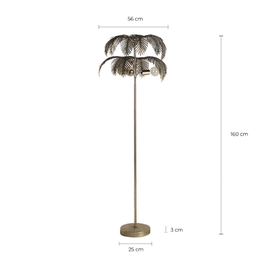 Lampa de podea aurie model palmier Lucerne