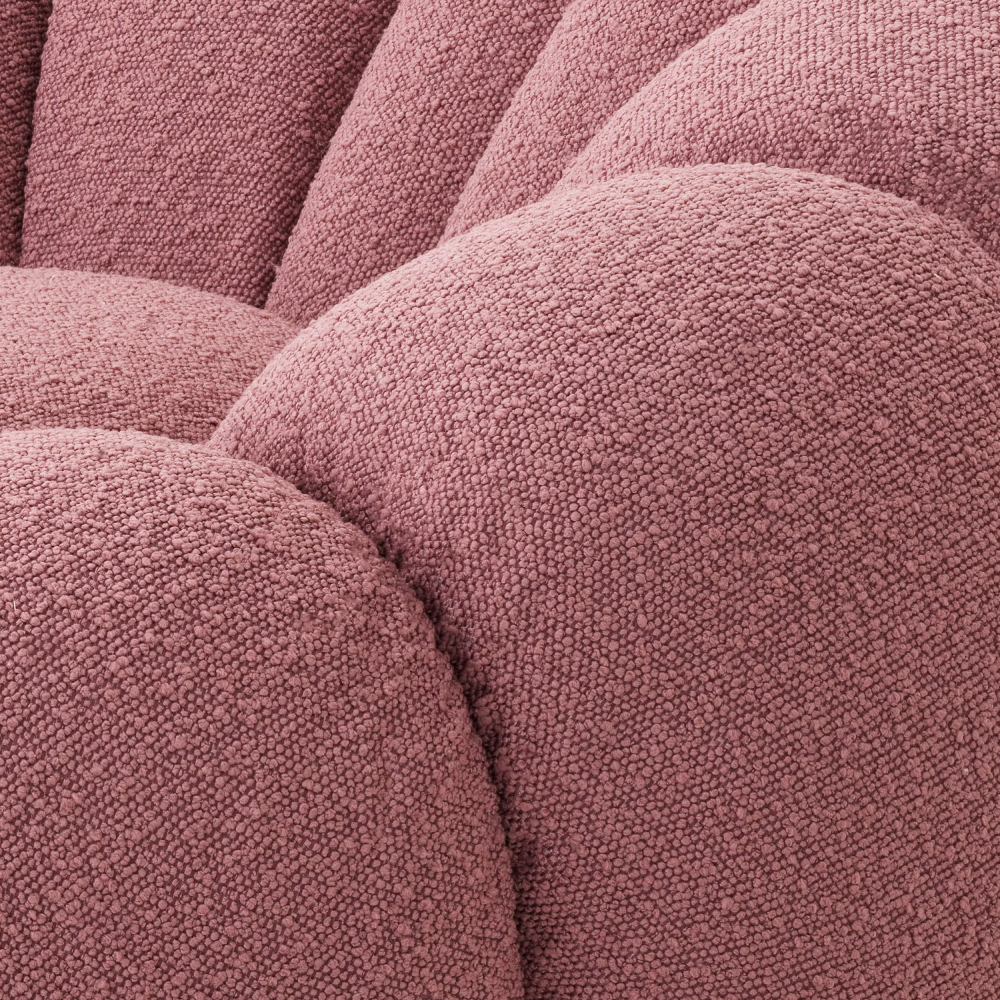 Fotoliu rotativ textil roz  Mello