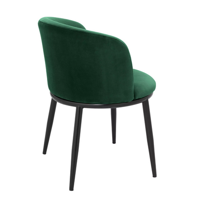 Set 2 scaune dining textil verde inchis Filmore
