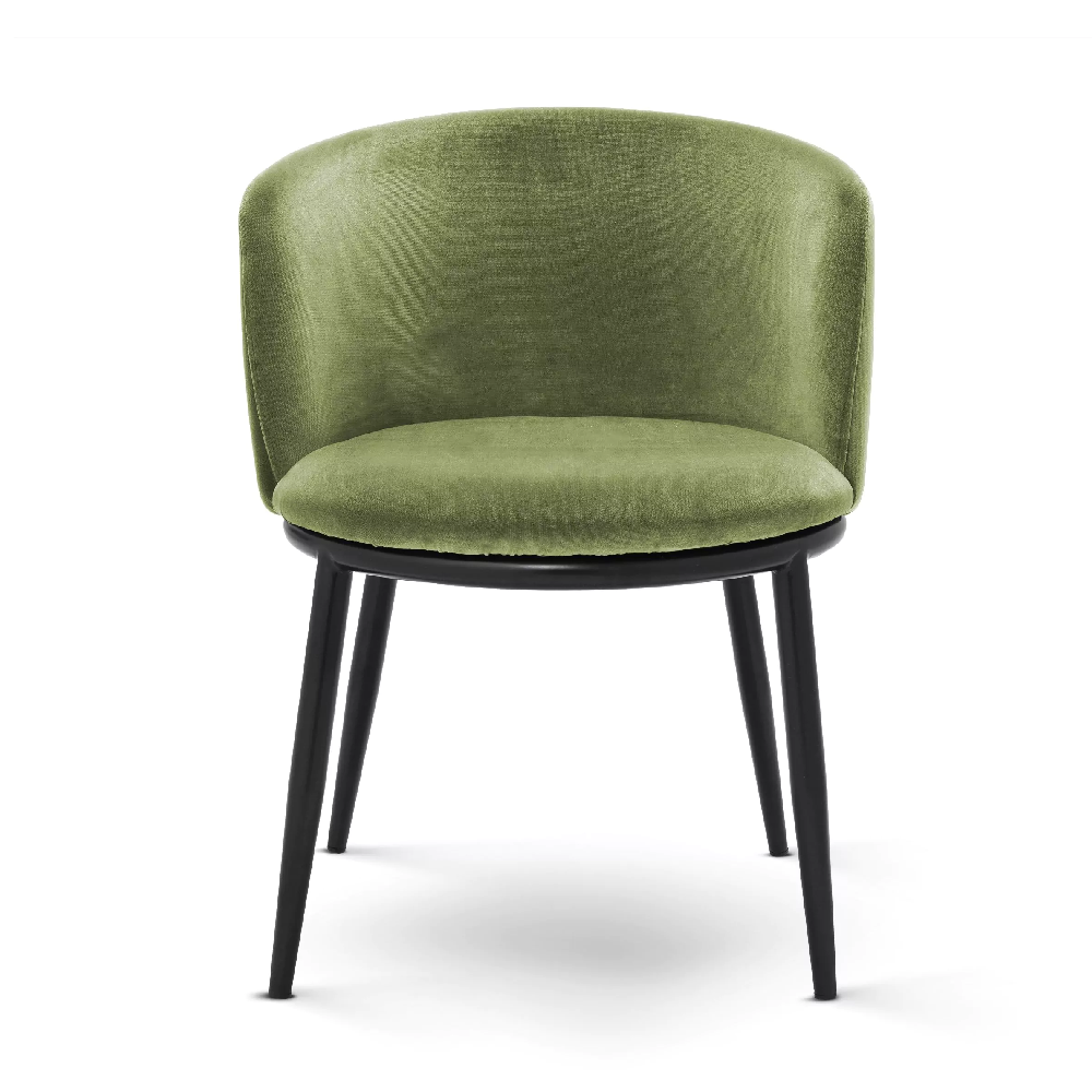 Set 2 scaune dining textil verde deschis Filmore