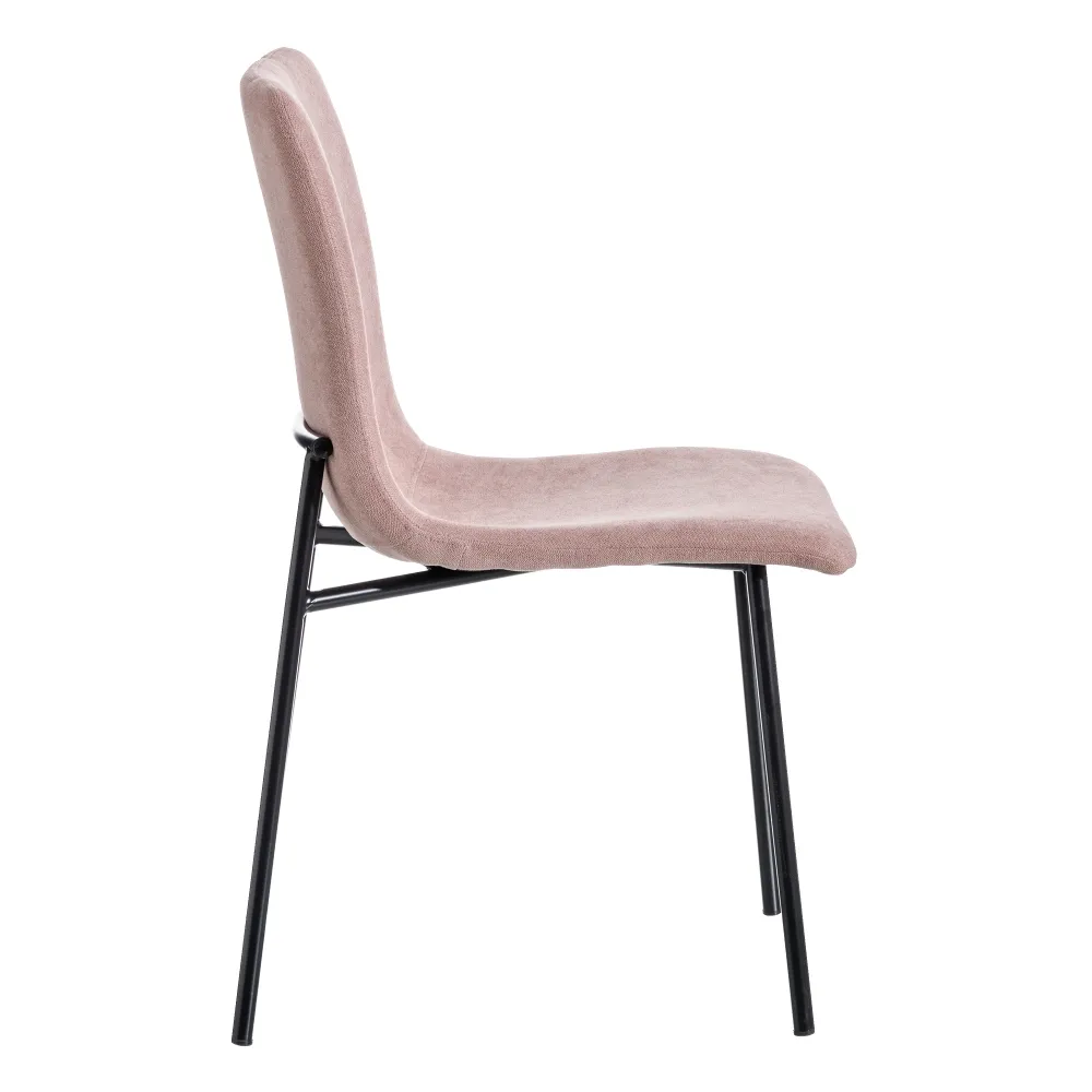 Set 2 scaune dining textil roz Sonia