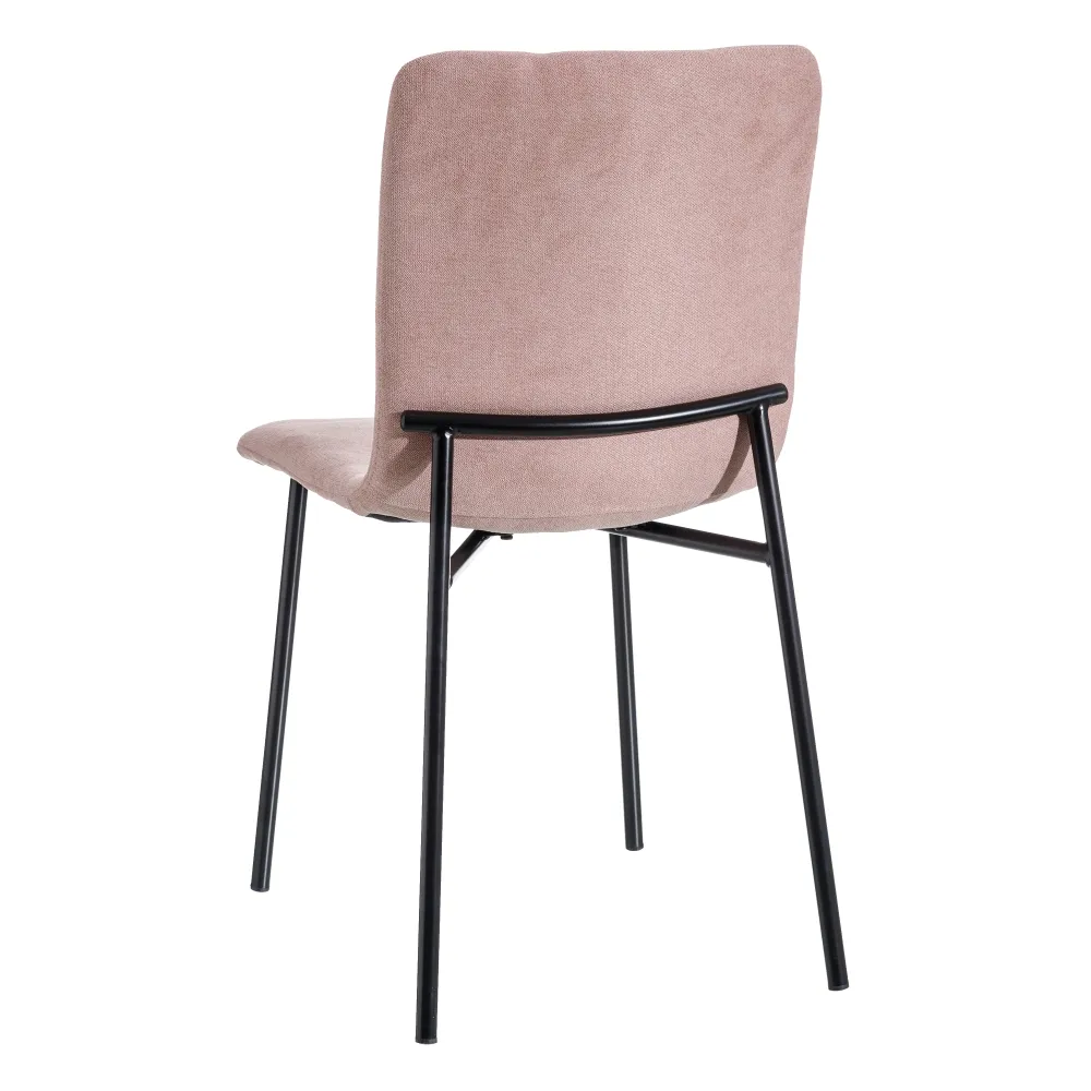 Set 2 scaune dining textil roz Sonia