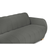 Canapea 3 locuri textil gri inchis Bromo