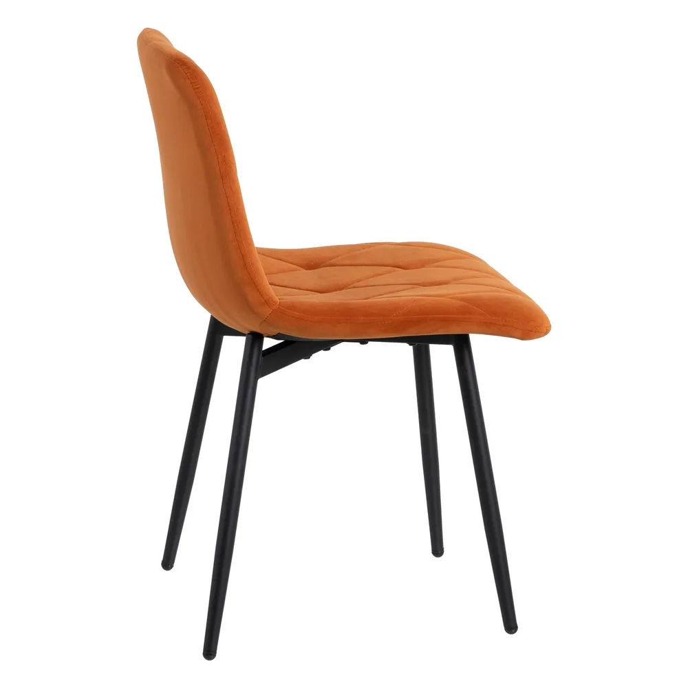 Set 2 scaune dining textil portocaliu Gina