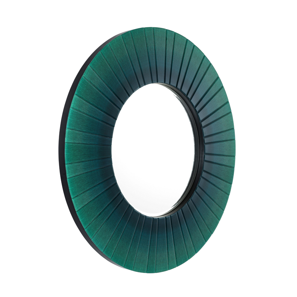 Oglinda rotunda verde smarald Ø110cm Lecanto