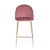 Set 2 scaune de bar H105cm catifea roz Carry