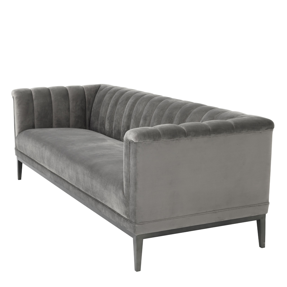 Canapea din catifea gri Raffles Sofa