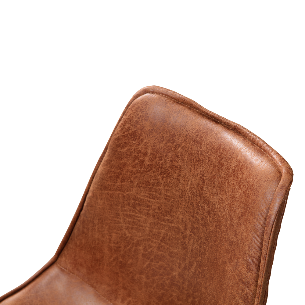 Set 2 scaune piele artificiala maro Swen