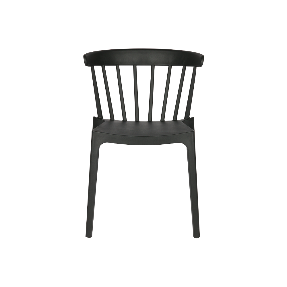 Set 2 scaune plastic negru Bliss