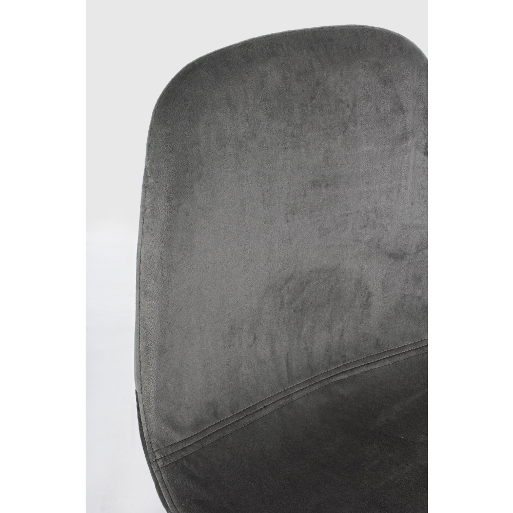 Set 2 scaune bar catifea gri inchis H103cm Irelia