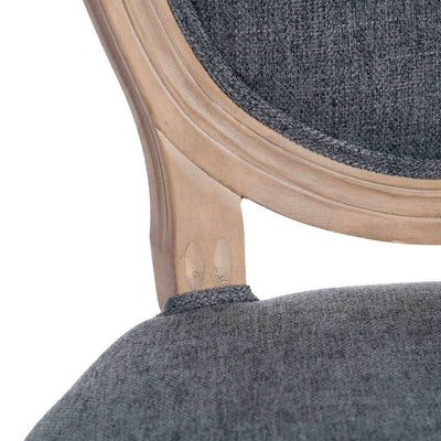 Set 2 scaune dining textil gri Medallion