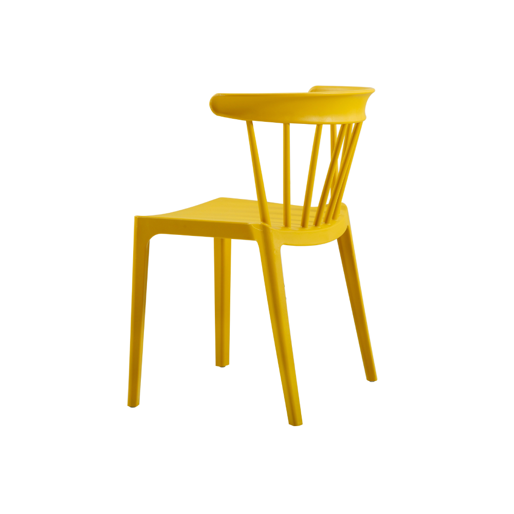 Set 2 scaune plastic galben Bliss