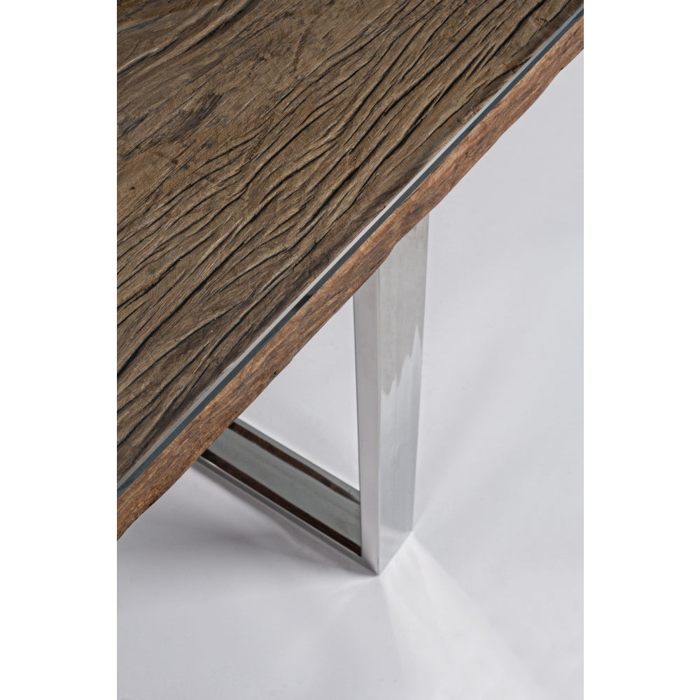 Masa dining lemn si sticla Stanton Table 220/100cm